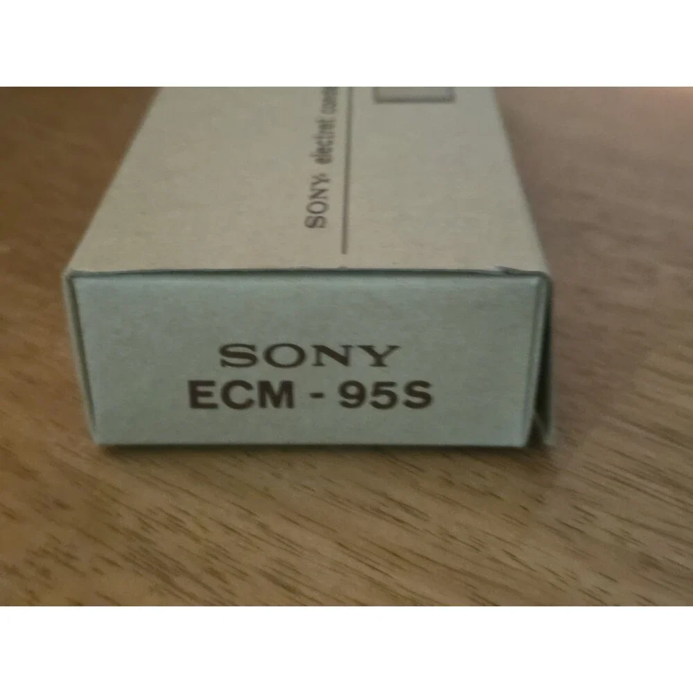 Vintage Sony ECM-95S Electret Condenser Microphone w/ Case Sleeve JAPAN - TESTED